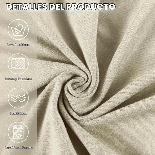 Vista 4 de Peryiter Juego de 3 Fundas para Sofá, Cubiertas de Muebles para Sofá, Loveseat, Sillón, Ajuste de Forma Elástico, Sin Arrugas, Protector de Muebles
