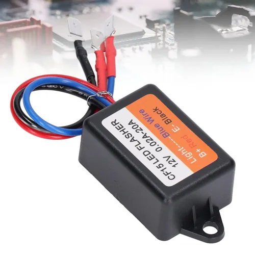 Vista 7 de Controlador estroboscópico, controlador estroboscópico de flash 12 V auto módulo intermitente 0.02‑20A LED Módulo de luz de giro 45 75 veces por