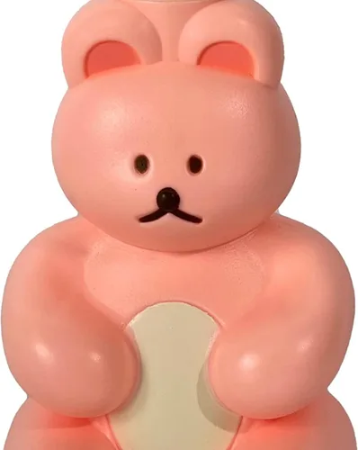 Vista 3 de Botella con bomba de espuma, dispensador de jabón de oso lindo para niños, dispensador de loción para encimera de baño, dispensador de jabón líquido