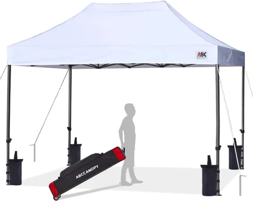 Vista 61 de ABCCANOPY Toldo Desplegable – Carpa/Toldo Portátil para Patio Exterior de 8 x 8 Pies, Resistente para Patio Trasero y Terraza con 4 Sacos de Arena