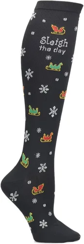 Vista 32 de Nurse Mates Calcetines de pantorrilla para mujer Compresión de 12-14 mmHg Soporte y comodidad superiores 1 par Tinte espacial Aqua Breeze