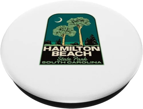 Vista 2 de Hamilton Beach State Park SC - PopSockets de viaje vintage intercambiables