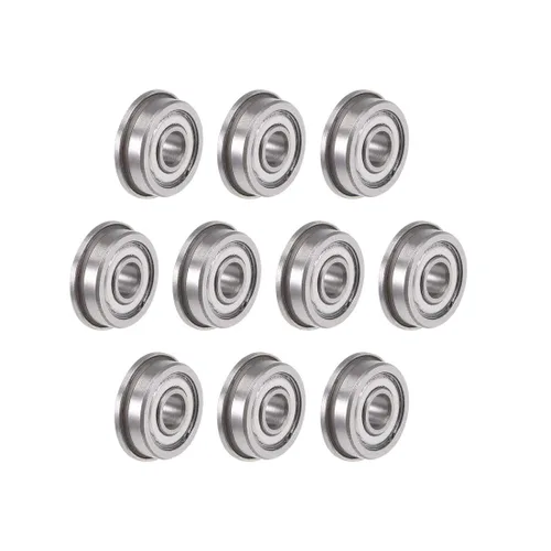 Vista 8 de Uxcell F683ZZ - Rodamientos de bolas con brida, 3 x 7 x 3 mm, acero cromado con blindaje, 10