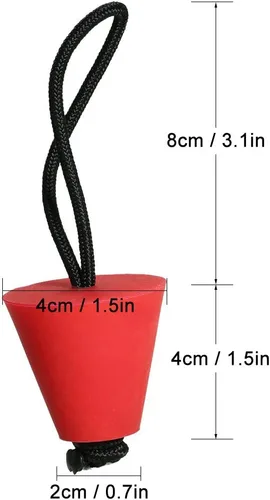 Vista 4 de LIXADA El mejor kit de tapón universal para kayak, kit de tapones de drenaje de canoa con orificios de drenaje de canoa, paquete de 4/6/8 Negro X 4
