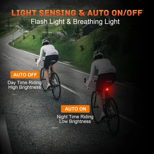 Vista 2 de Bike Rear Light Rechargeable Taillight: Semaho Safety Bicycle Tail Lights for Night Riding