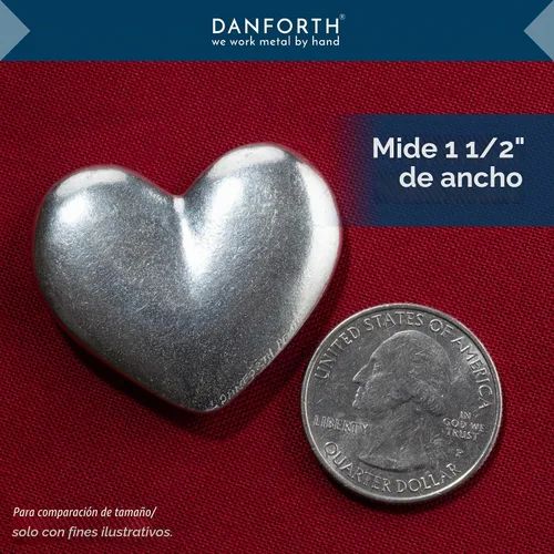 Vista 6 de DANFORTH - Piedra de palma de corazón Peltre hecho a mano en Estados