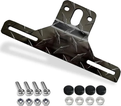 Vista 8 de FBJTDQ Marco de Soporte para Placa de Matrícula de Remolque - Soporte de Aluminio Resistente para Camiones, Remolques, RVs, Barcos, 1 Paquete