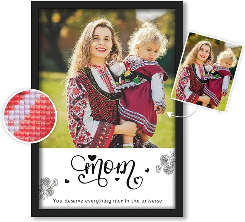 Vista 16 de Kits de pintura de diamantes personalizados para adultos, arte de diamantes con foto personalizada, imagen privada personalizada, decoración