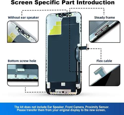 Vista 7 de Kit de reemplazo de pantalla para iPhone 12 Pro Max de 6.7 pulgadas, pantalla LCD Full HD con digitalizador de pantalla táctil 3D Touch, ensamblaje