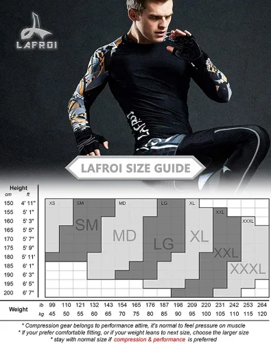 Vista 2 de LAFROI Mallas de compresión de secado rápido para hombre, leggings de cintura YSK08