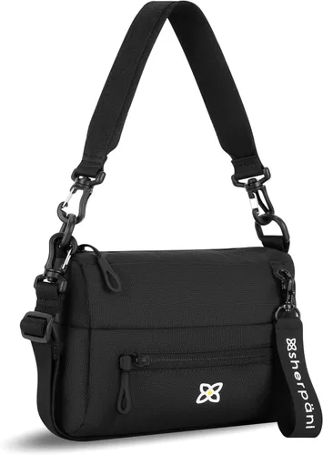 Vista 22 de Sherpani Skye - Bolso cruzado pequeño, de nailon, ligero, para mujer, con protección RFID