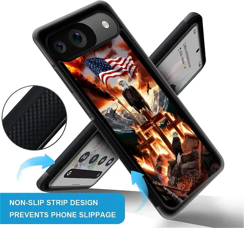 Vista 1266 de Compatible con Google Pixel 4A 5G Mobile Case Creative Acrylic Panel trasero Silicona Protección Grip especialmente diseñado para Google Pixel 4A 5G