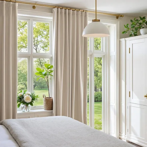 Vista 6 de Lazzzy Cortinas opacas de terciopelo beige de 84 pulgadas de largo con aislamiento térmico para oscurecer la habitación, cortinas forradas de lujo