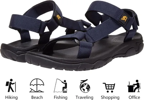 Vista 8 de CAMELSPORTS Sandalias de senderismo para hombre con puntera abierta, sandalias de playa impermeables, sandalias deportivas para caminar atlético