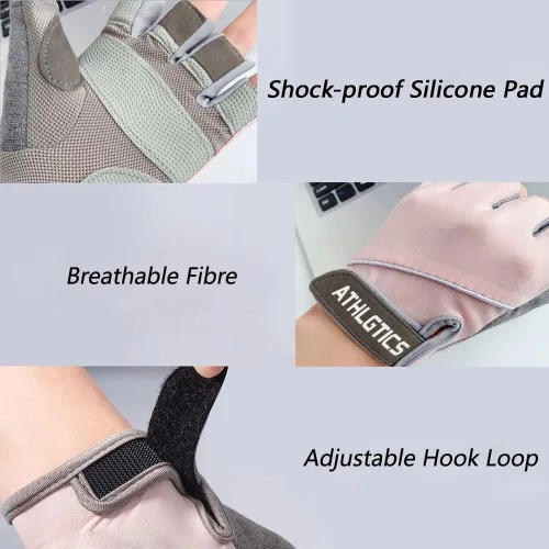 Vista 3 de Guantes de ciclismo, guantes de bicicleta, guantes de bicicleta de montaña para hombresmujeres, antideslizantes, transpirables, súper ligeros