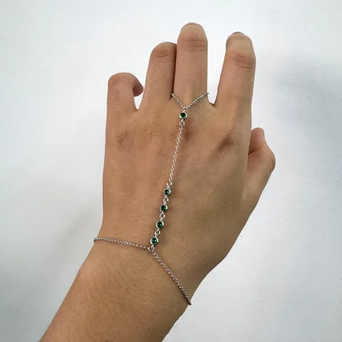 Vista 9 de Pulsera de plata de ley 925 para mujer, pulsera de mano para mujer, pulseras esclavas de 7 a 9 pulgadas ajustable