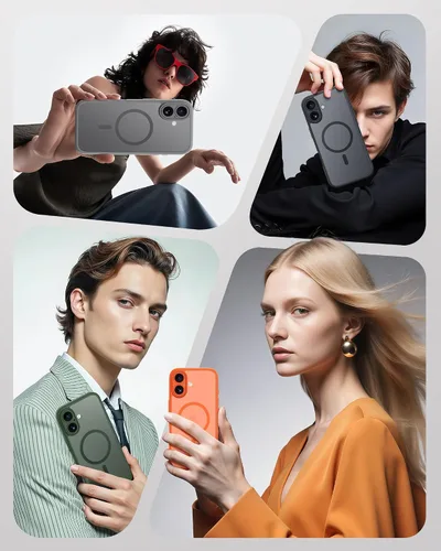 Vista 848 de TOCOL Funda para iPhone 11, compatible con Magsafe, protección completa de cámara, imanes integrados, protección contra caídas, funda translúcida