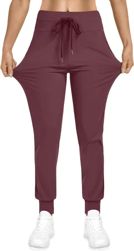 Vista 3 de TARSE Pantalones deportivos para mujer con bolsillos y cordón para correr