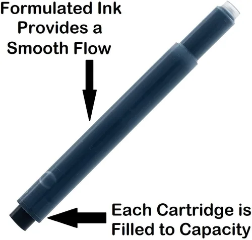 Vista 2 de Pen Savings Cartuchos de tinta compatibles con plumas estilográficas Lamy Safari, paquete de 24, tinta lubricada para un flujo suave, escritura