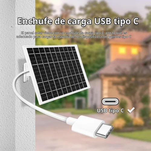 Vista 3 de Paquete de 4 cargadores de panel solar de cámara de 7 W compatibles con eufyCam 3/S330, 3C/S300, S350/C220/C210, eufy SoloCam S220/S340/C210