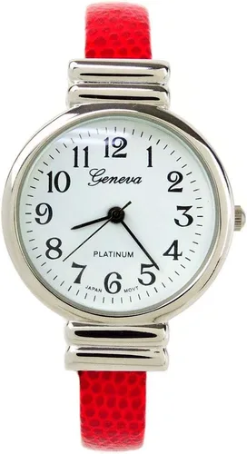 Vista 4 de Reloj de brazalete de pulsera de mujer de estilo serpiente de plata roja, Azul marino, dorado, Movimiento de cuarzo