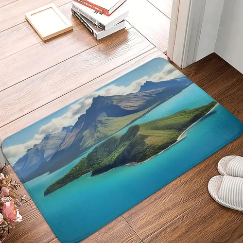 Vista 15 de Tapete para puerta delantera, bonito tapete de bienvenida con estampado de animales marinos y manatíes, absorbente, antideslizante, tapete