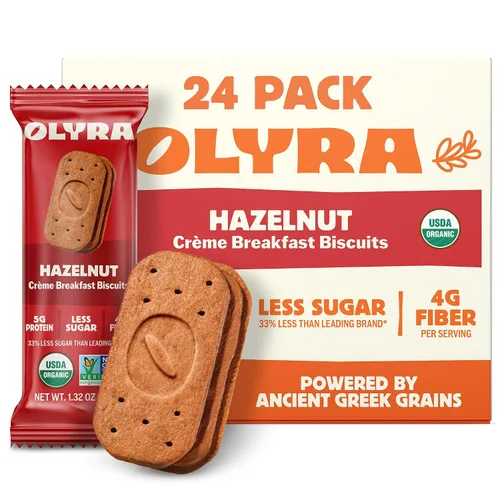 Vista 8 de Olyra Galletas de Desayuno Sándwich de Chocolate Oscuro, Aperitivos Saludables para Adultos y Niños, Bajo en Azúcar, Alto en Fibra, Galletas