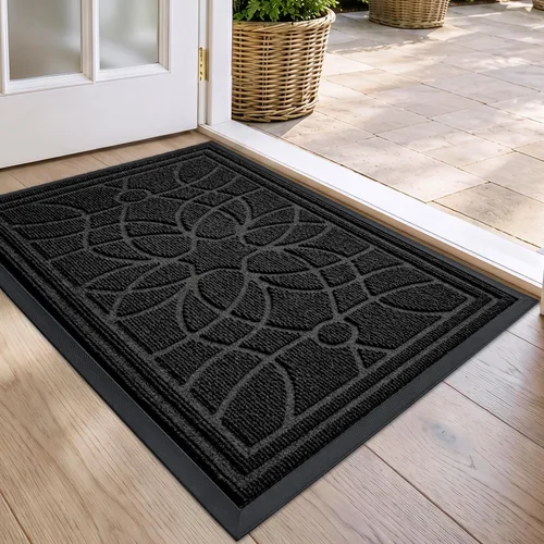 Vista 28 de DEXI Tapete para puerta delantera, entrada exterior, 24 x 36 pulgadas Negro