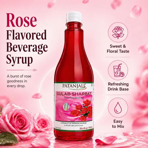 Vista 7 de Patanjali Gulab Sharbat - Botella de 25.4 fl oz