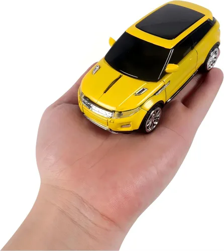 Vista 7 de elec Space Ratón inalámbrico con forma de coche para computadora, para PC portátil (azul)