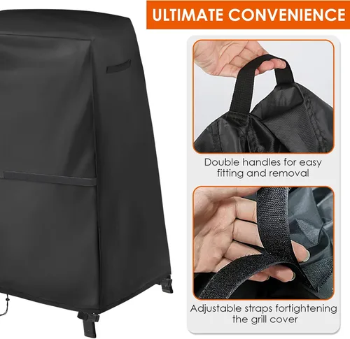 Vista 2 de Funda para parrilla Ninja Woodfire compatible con horno de pizza Ninja OO101 con soporte, cubiertas impermeables para parrilla al aire libre Ninjaa