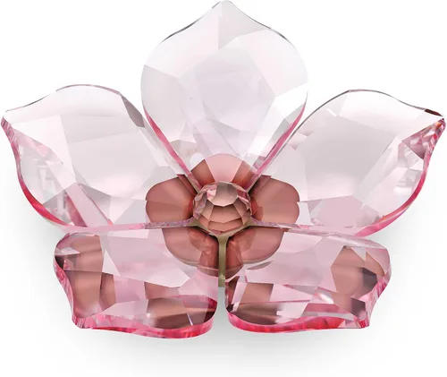Vista 19 de Swarovski Garden Tales - Imán de flor de cerezo, pequeño, cristales de Swarovski rosa y metal con acabado en tono dorado, parte de la colección