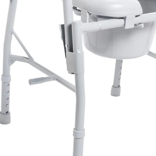 Vista 7 de Drive Medical Silla cómoda para inodoro con asiento acolchado y brazos, gris