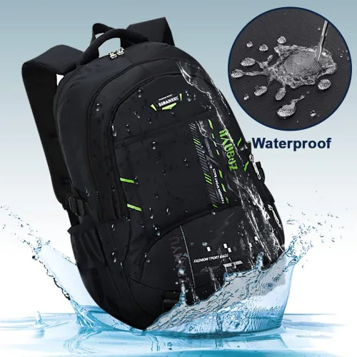 Vista 6 de Voici et Voila Mochila con ruedas con ruedas para computadora portátil, mochila con ruedas y 6 ruedas para niños y niñas, Portátil verde, Mochila