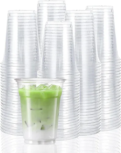 Vista 13 de TashiBox Vasos de plástico desechables de 9 onzas, 100 unidades, transparente