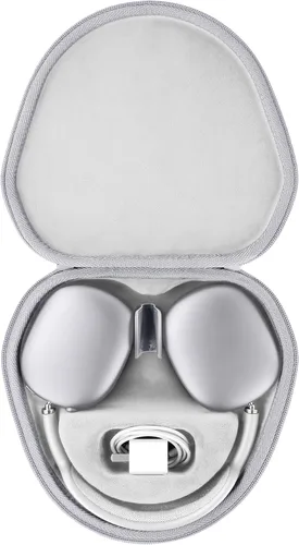 Vista 13 de co2CREA Funda rígida con modo de sueño, reemplazo para auriculares Apple AirPods Max inalámbricos de diadema (Funda negra)