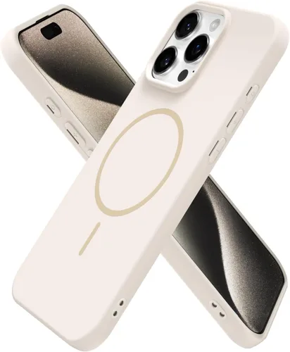 Vista 223 de Oakxco Funda de Silicona Mag Safe para iPhone 12 Pro Max, Funda Magnética Delgada y Fina Compatible con Carga Inalámbrica MagSafe, Bonita Funda