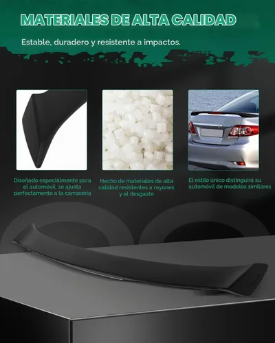 Vista 4 de SCITOO Alerón ABS para Toyota Yaris 2007-2012
