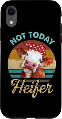 Vista 8 de iPhone 15 Vintage Not Today Heifer Cute Cow Gift For Women Men Farmer Case