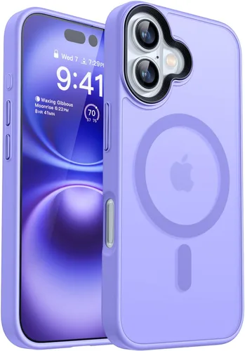 Vista 23 de CANSHN Funda magnética transparente compatible con iPhone 15 Pro [Compatible con Magsafe] [No amarillea] Funda protectora delgada y fina a prueba