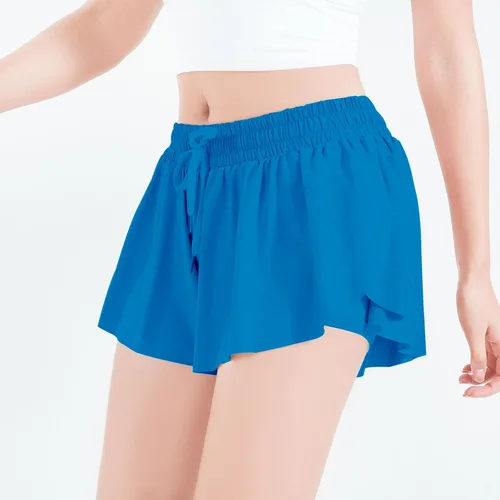 Vista 3 de Faldas deportivas para mujer, para gimnasio, yoga, entrenamiento, correr, tenis, fitness, pantalones cortos de mariposa fluidos, para correr