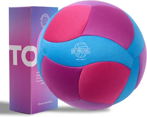 Vista 11 de MOTOMY™ Pelota de voleibol suave, pelota de entrenamiento interior sin dolor para niños y jóvenes, superficie extrasuave con rebote realista, pelota