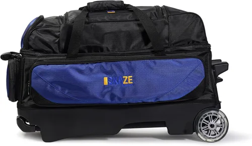 Vista 7 de Rodillo de Bolos para 3 Bolas + 1 Bolsa Adicional para 1 Bola de Color a Juego Azul-negro