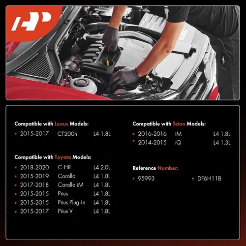 Vista 2 de A-Premium Bujías de Doble Iridio Compatibles con Toyota Corolla 2015-2019, Corolla iM 2017-2018, Prius 2015, Prius Plug-In 2015, Prius V 2015-2017