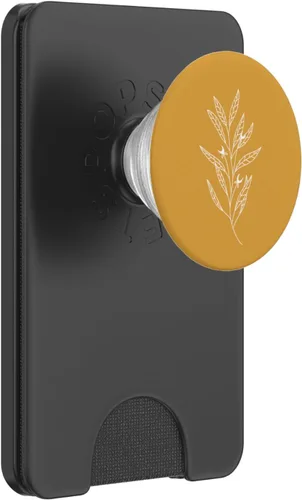 Vista 7 de Delicado Boho Botánico Hojas Mostaza Amarillo PopSockets Intercambiables PopGrip