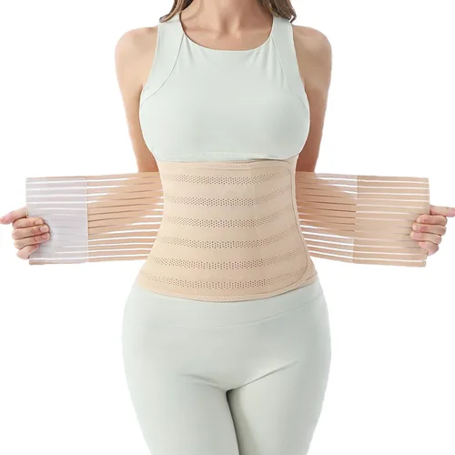 Vista 9 de Postpartum Belly Band for Women: Abdominal Binder Post Surgery Compression Support Belt - Waist Trainer Girdle C Section Wrap