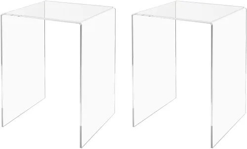 Vista 11 de Marketing Holders Plataforma elevadora de acrílico transparente Pantalla cuadrada de 3 pulgadas de ancho de 3 lados Encimería Escaparate