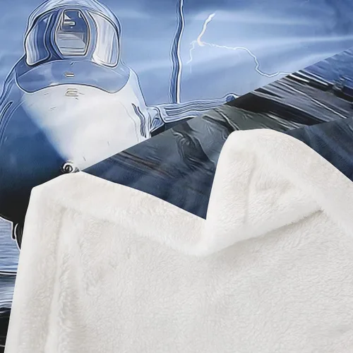 Vista 3 de Homewish Manta de avión 3D, mantas de bandera estadounidense para niños y adolescentes, manta de vellón con relámpagos brillantes y modernos, manta