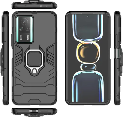 Vista 8 de Funda para Xiaomi Poco F5 5G, soporte magnético para automóvil para Xiaomi Poco F5 5G 23049PCD8G/Redmi Note 12 Turbo 5G 23049RAD8C0 Case Negro