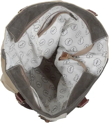 Vista 5 de Myra Bag Bolso tote de lona occidental para mujer - Bolso de cuero de algodón Topedo, Topedo